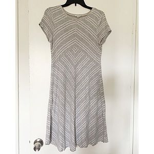Spense Grey and White Striped Dress